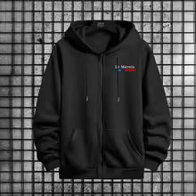 Autumn Winter Sport Style Paris Le Marais Print Men Tracksuit Set 2 Pieces Zipper Hoodie with Sweatpants Urban Streetwear Outfit